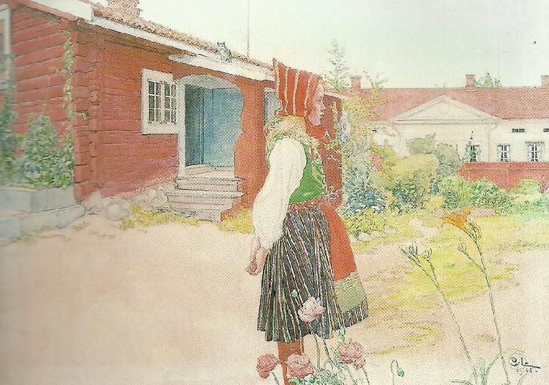 Carl Larsson falugarden-garden fran falun oil painting picture